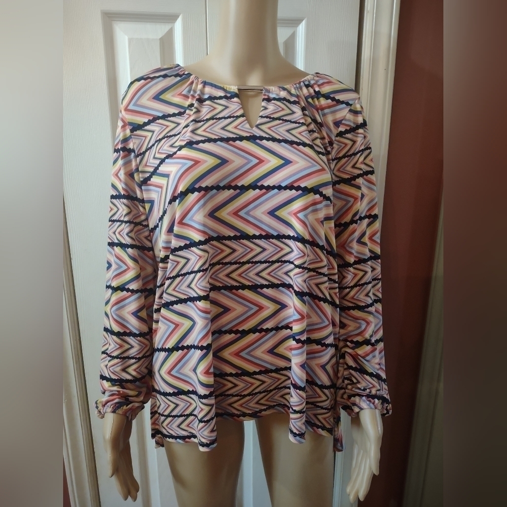 Jones New York women's long sleeve blouse shirt top size large - Picture 1 of 6